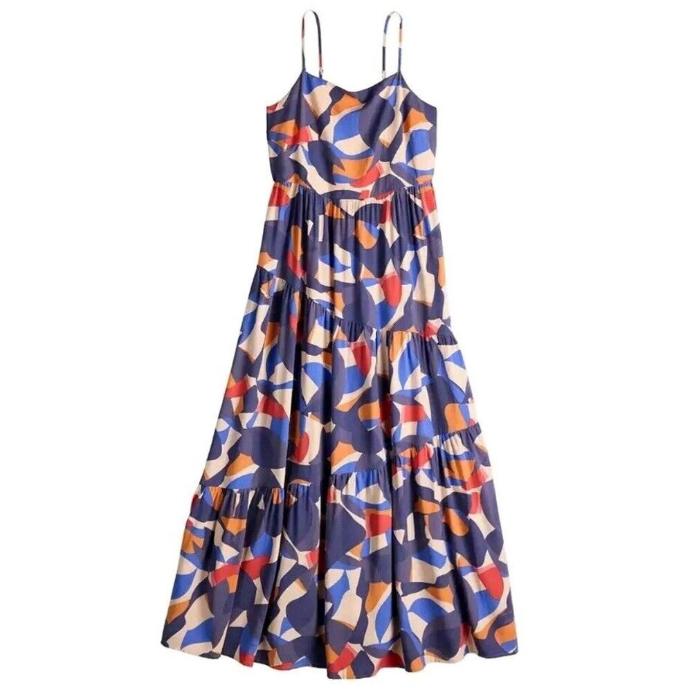 Nine West Multicolor Abstract Maxi Dress
